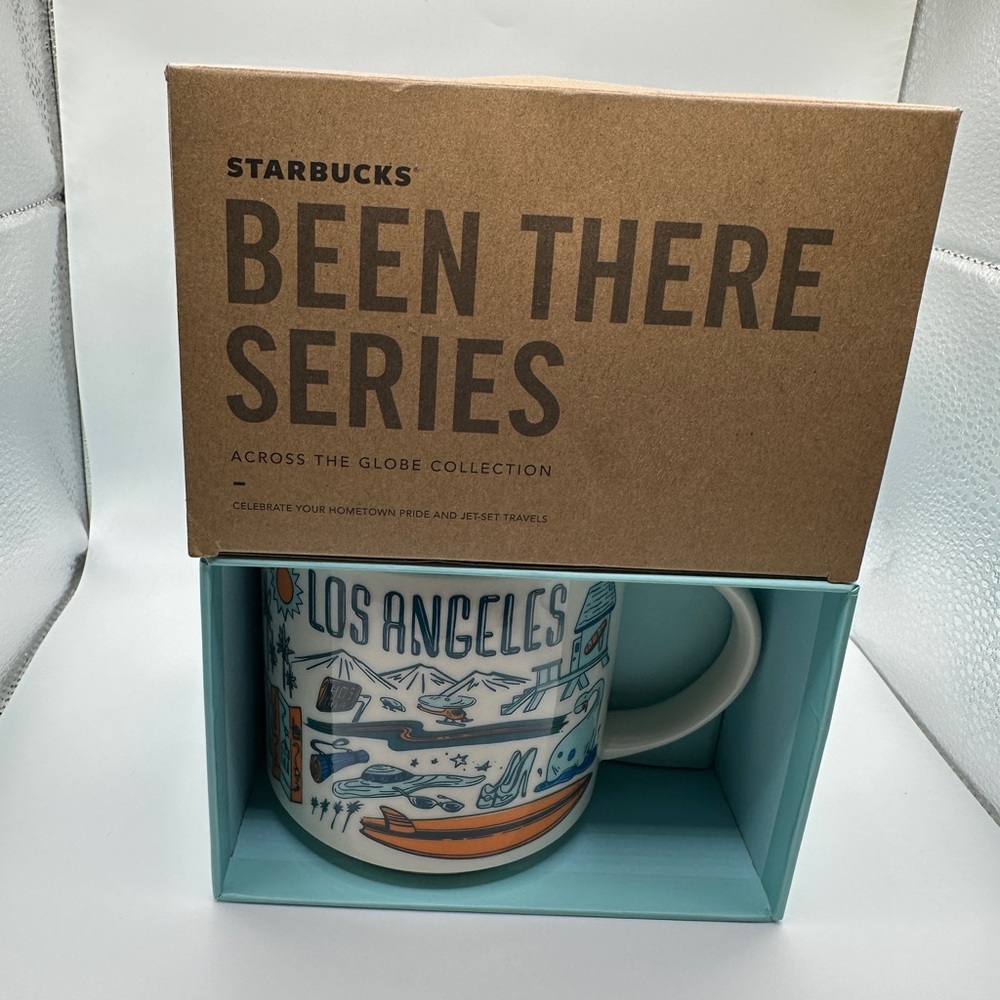Starbucks Been There Series Los Angeles Mug with Blue and Orange Accents